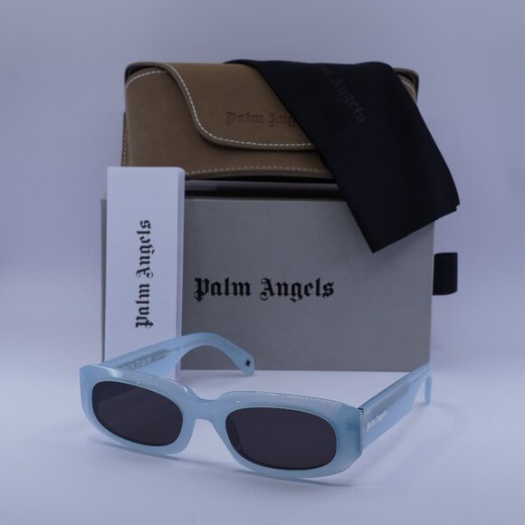 Palm Angels PERI104 NOAH 4007 Rectangle Sunglasses - Blue/Grey - Picture 1 of 9